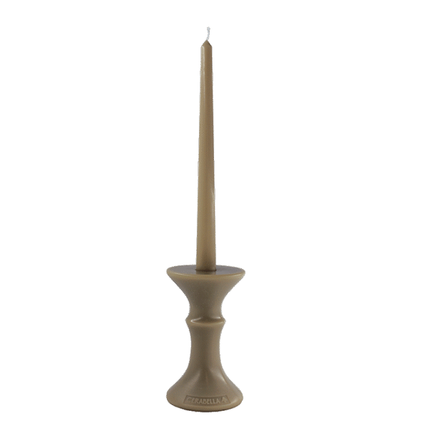 a candle in a holder