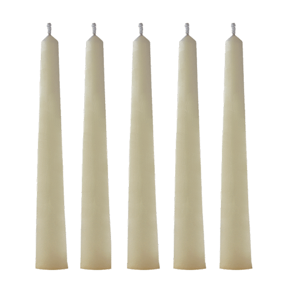 a group of tall candles