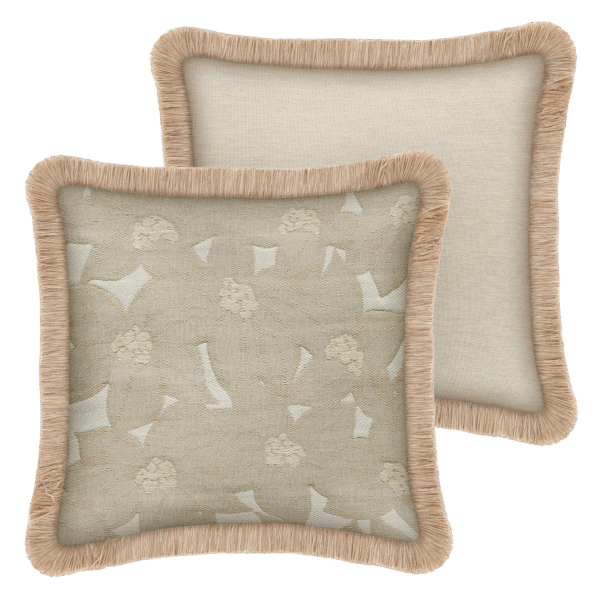 a close up of pillows