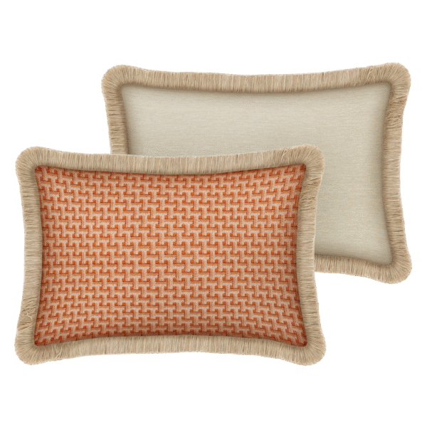 a close up of pillows