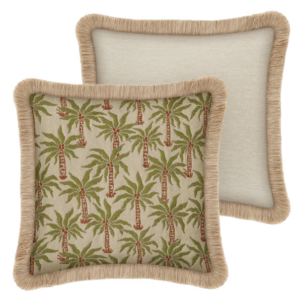 a close up of pillows