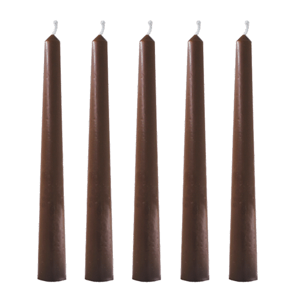 a group of brown candles