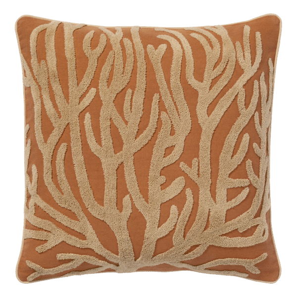 Wzór koralowca na 100% organicznej bawełnie canvas.