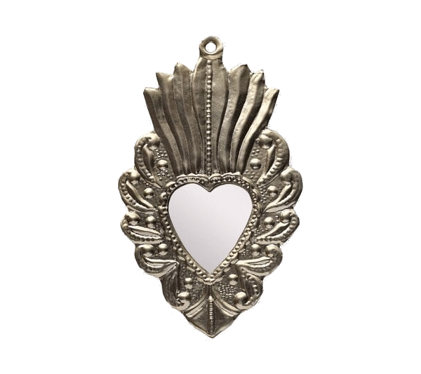 Lustro Serce Miroir Argent kolor antyczne srebro